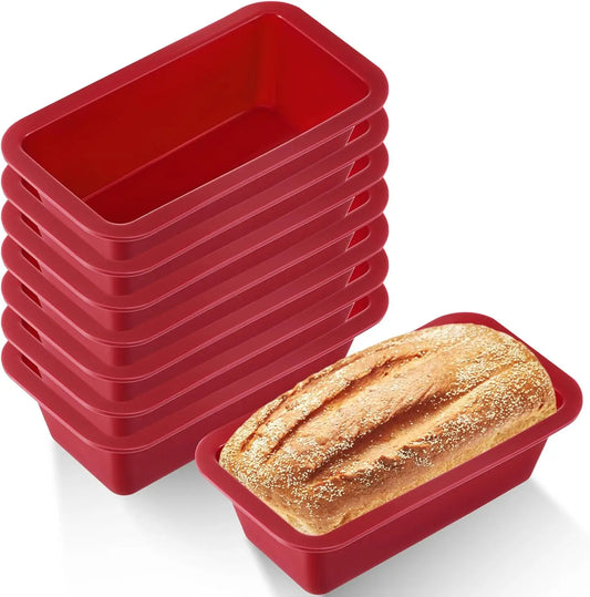 Silicone Baking Molds Non-Stick Rectangle Cake Pan – Mini Loaf Pan Easy Release Bread Toast Mould