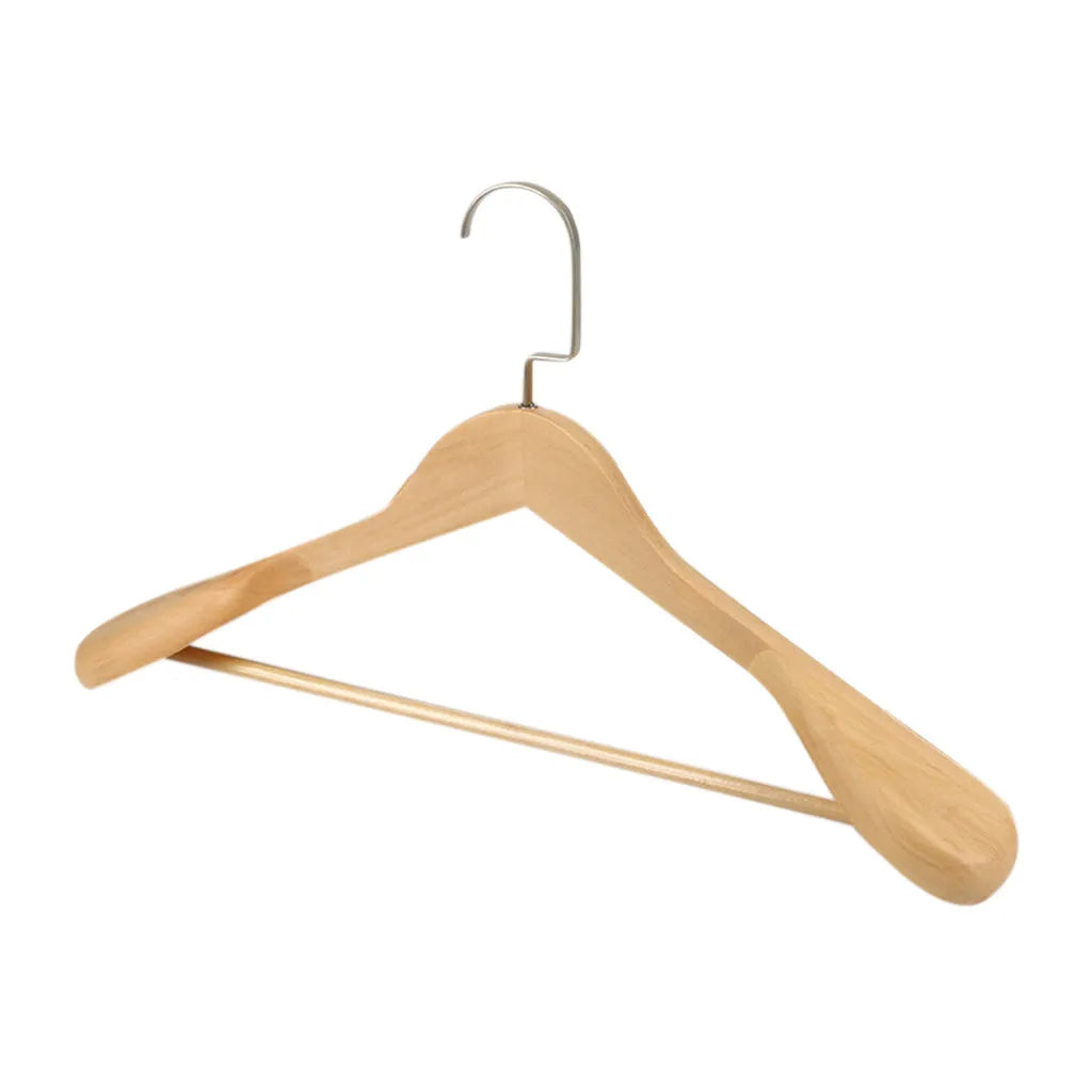 Wide Shoulder Wooden Clothes Hanger – Heavy-Duty Suit & Coat Hanger for Wardrobe Storage