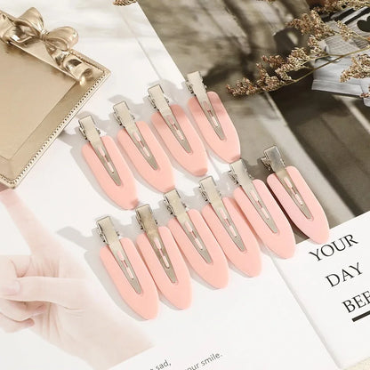 10-Piece No-Bend Seamless Hair Clips Set for Women and Girls, Crease-Free Bangs Barrettes for Makeup, Face Washing, and Hair Styling Accessories