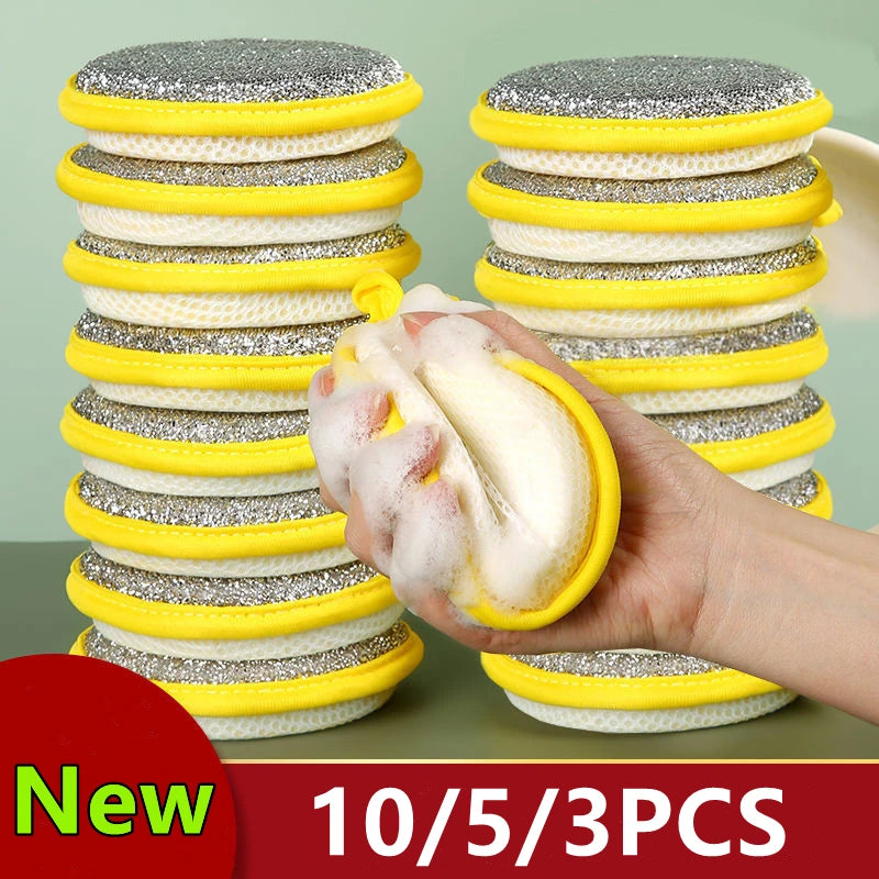 Double-Sided Dishwashing Sponge – Reusable Dish Wash Sponge for Pans, Pots, and Kitchen Cleaning