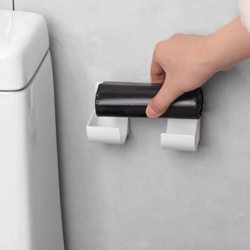 2/4PCS Wall Mounted Trash Bag Holder – Garbage Bag Storage Box & Plastic Film Dispenser for Kitchen