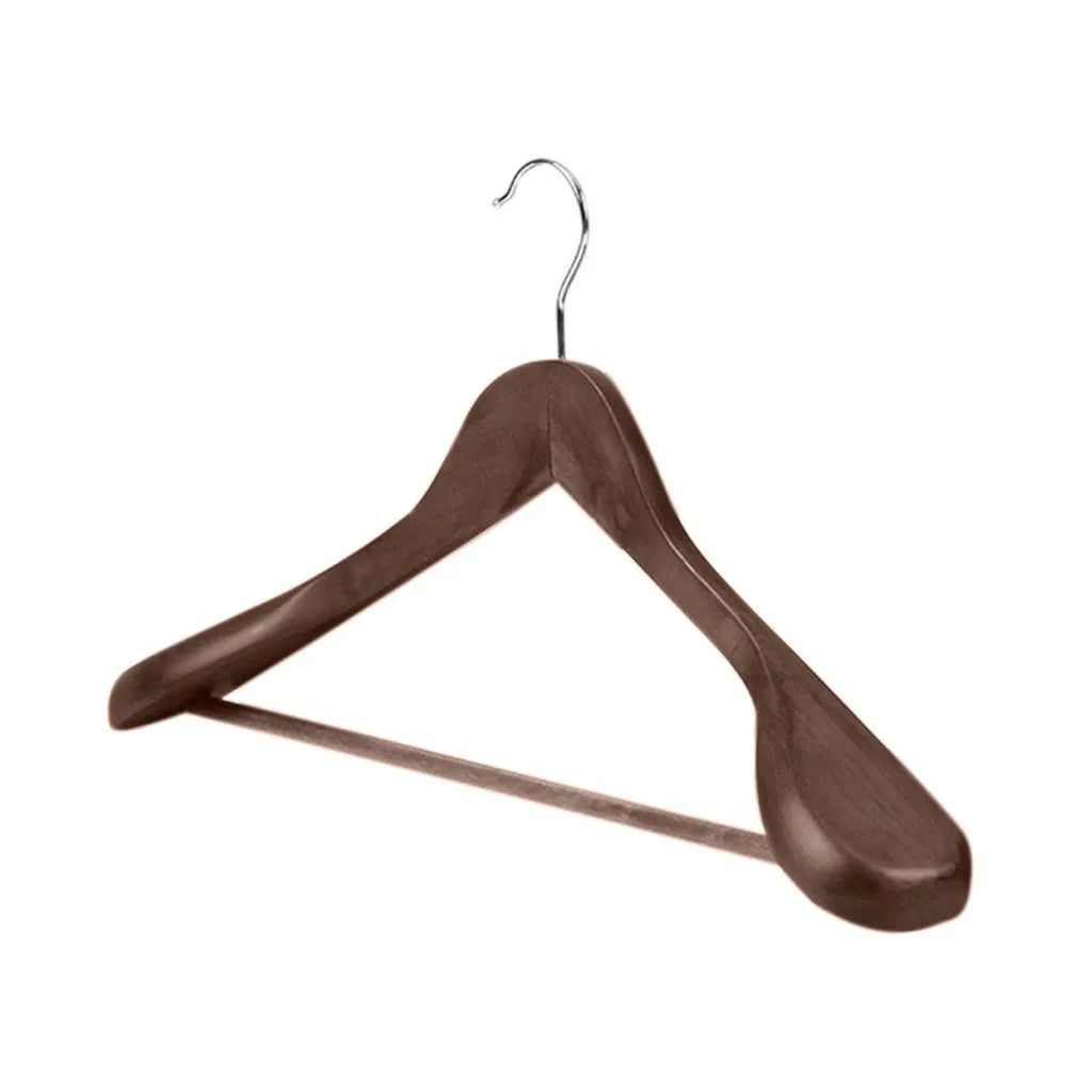 Wide Shoulder Wooden Clothes Hanger – Heavy-Duty Suit & Coat Hanger for Wardrobe Storage