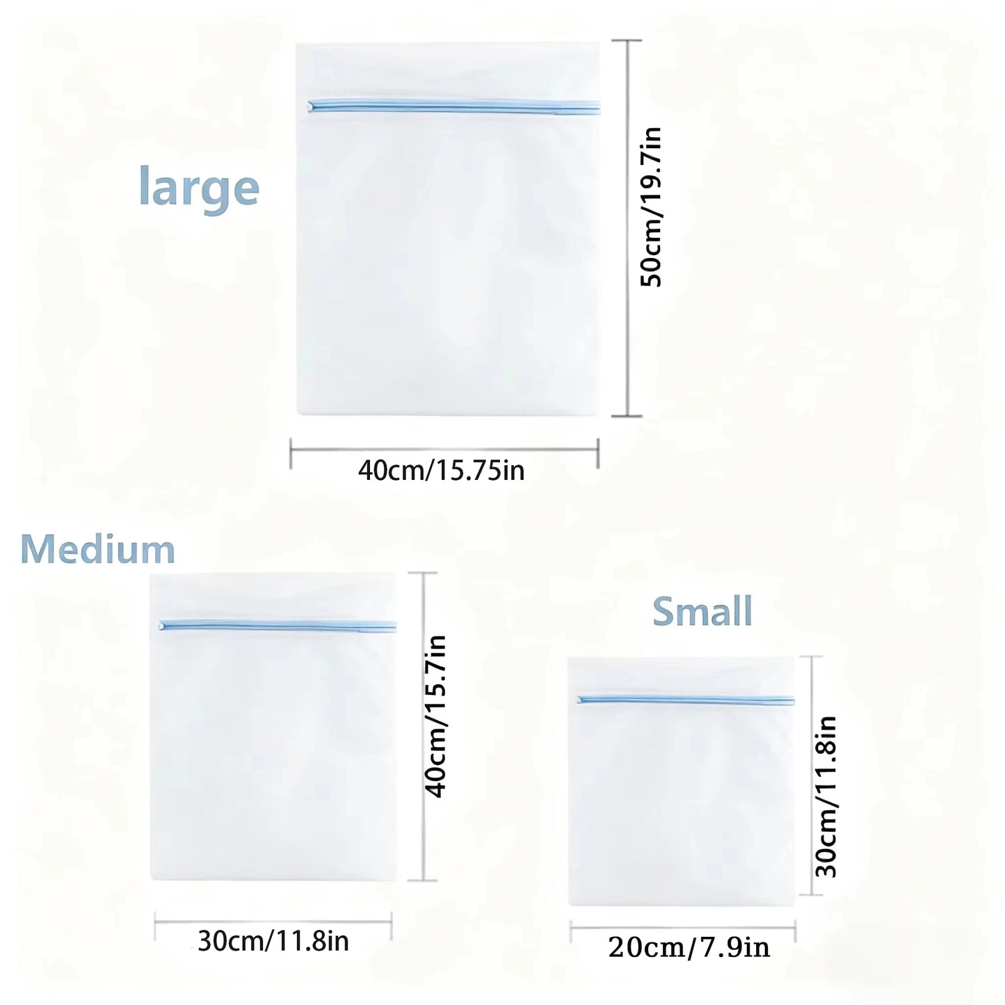 Laundry Bags Set for Delicates, 3/4-Piece Fine Mesh Wash Bags for Lingerie, Shirts and Clothes Protection