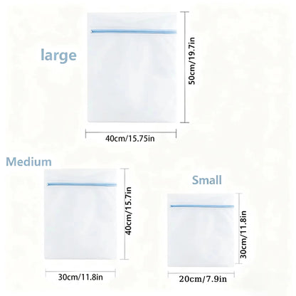 Laundry Bags Set for Delicates, 3/4-Piece Fine Mesh Wash Bags for Lingerie, Shirts and Clothes Protection