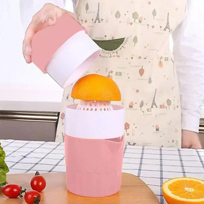 Large Caliber Manual Juicer, Portable Citrus Fruit Squeezer Cup for Orange, Lemon & Multi-Fruit Juice