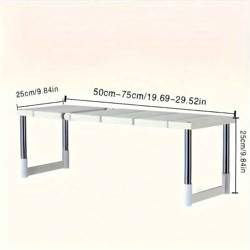 Adjustable Under-Sink Storage Rack – Stainless Steel Multi-Layer Organizer for Kitchen & Bathroom Cabinets