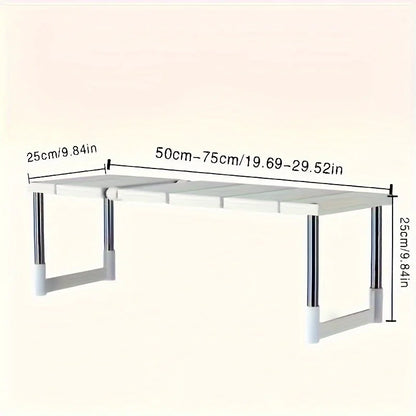 Adjustable Under-Sink Storage Rack – Stainless Steel Multi-Layer Organizer for Kitchen & Bathroom Cabinets