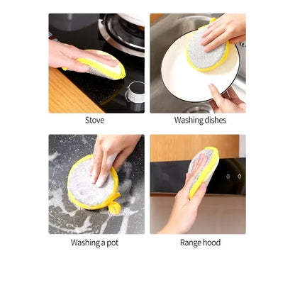 Dishwashing Sponge Reusable Washable – Double-Sided Magic Sponge for Kitchen Cleaning
