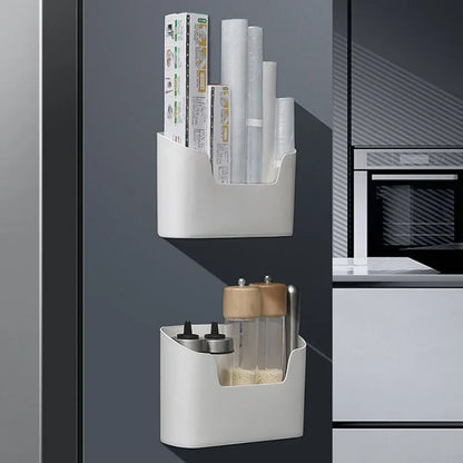 Wall-Mounted Adhesive Storage Rack – Multifunctional Cabinet Door & Under-Sink Organizer for Kitchen & Bathroom
