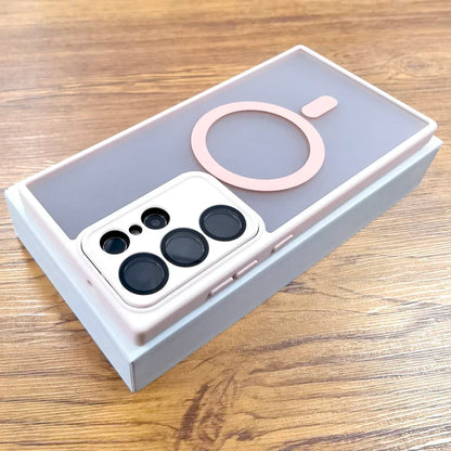 Luxury Matte Case For Samsung Galaxy S25 series Magsafe Charge Cover