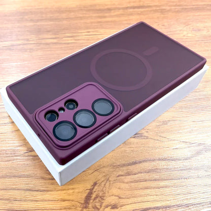 Luxury Matte Case For Samsung Galaxy S25 series Magsafe Charge Cover