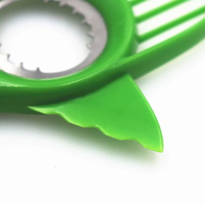 3-in-1 Avocado Slicer – Stainless Steel Core Separator, Fruit Peeler & Plastic Knife Tool