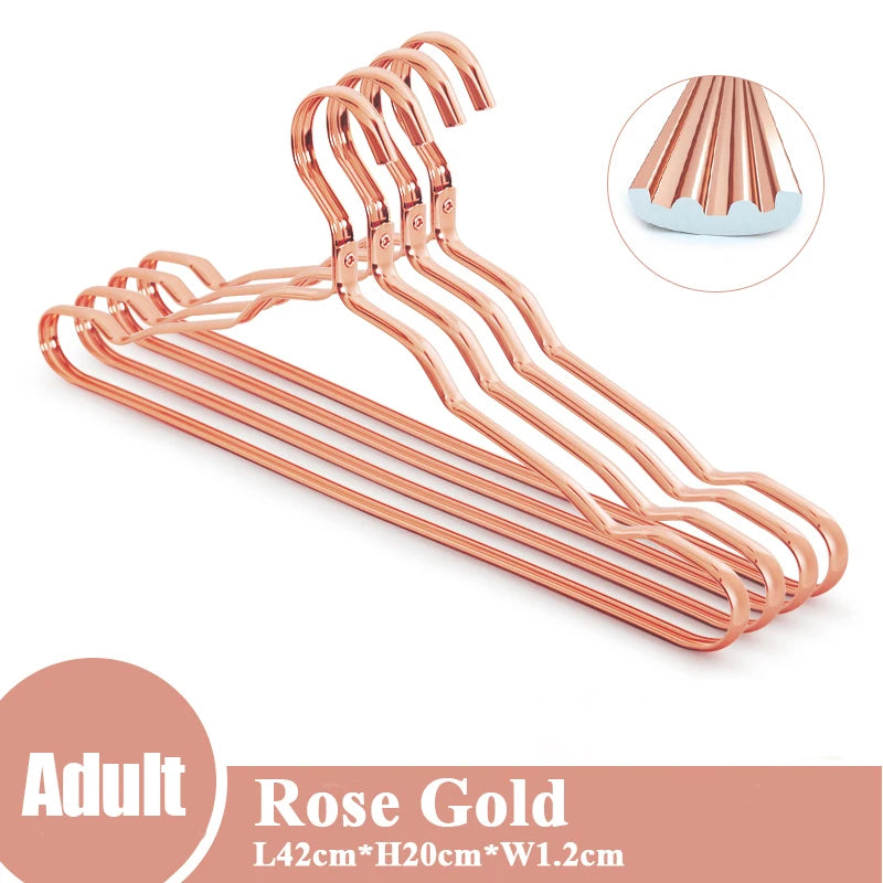 Aluminum Alloy Clothes Hangers (5/10PCS) – Anti-Slip Coat Hangers for Drying & Wardrobe Space Saving