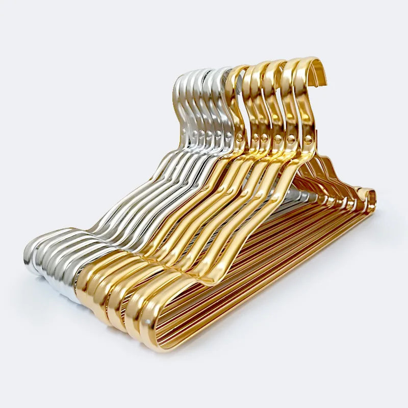 Aluminum Alloy Clothes Hangers (5/10PCS) – Anti-Slip Coat Hangers for Drying & Wardrobe Space Saving