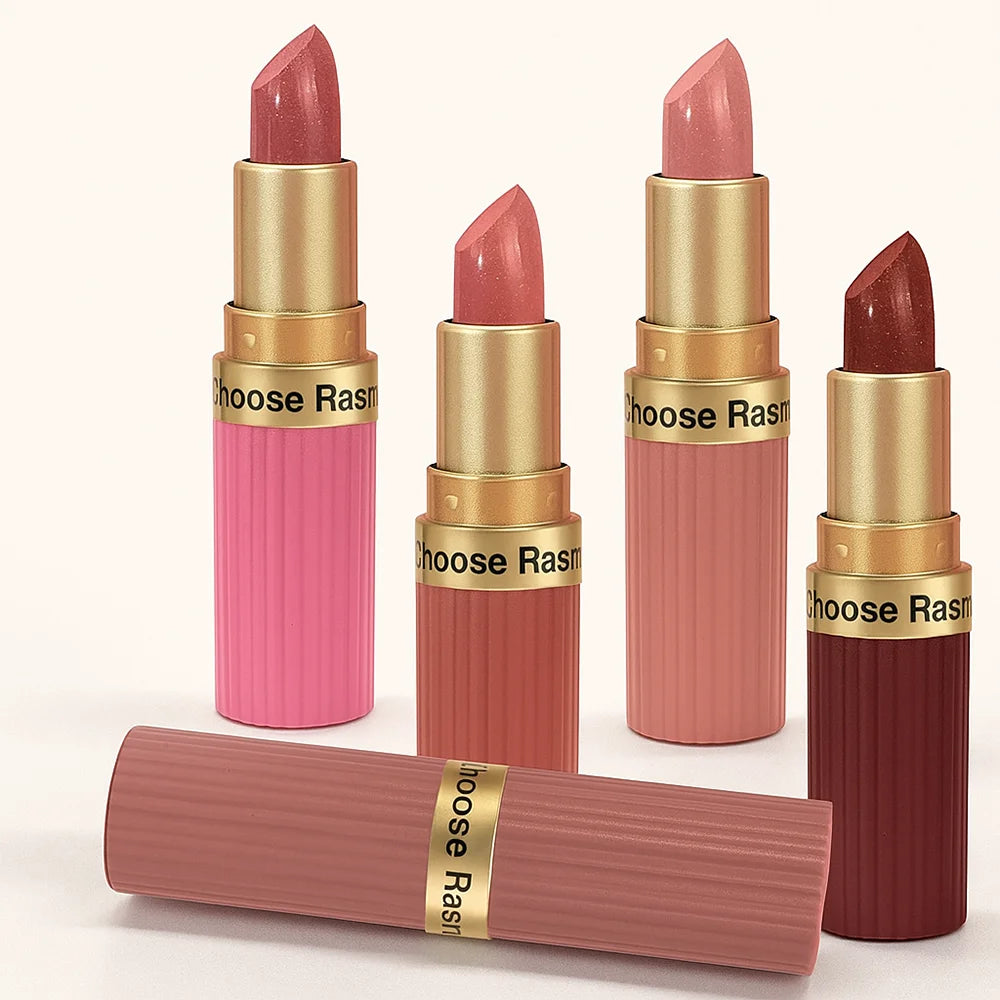 CHOOSE RASME Pearlescent Pink Glitter Velvet Lipstick, Metallic Matte Shimmer Waterproof Long-Lasting Moisturizing Diamond Lipstick, 3.5g