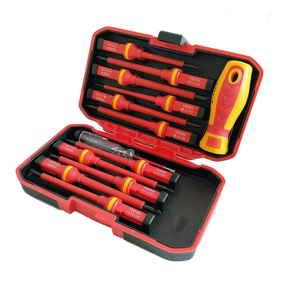 13-Piece Insulated Screwdriver Set, 1000V Electrician Repair Tool Kit with Changeable Chrome Vanadium Steel Bits
