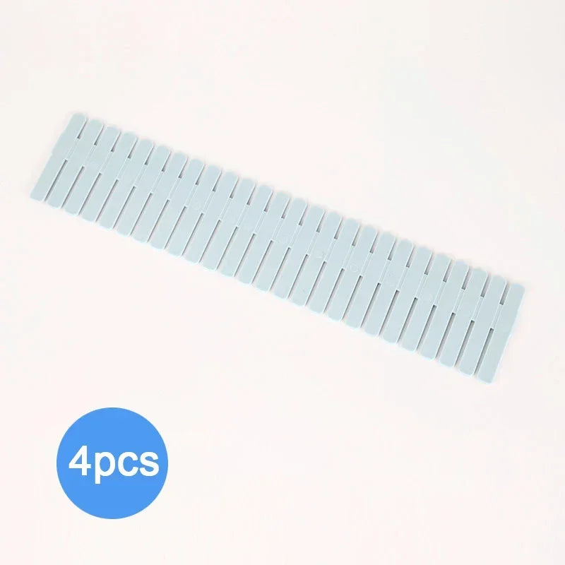 4Pcs Adjustable Drawer Dividers, Household Storage Cabinet Organizer for Underwear, Socks, Sundries & Desk Drawers