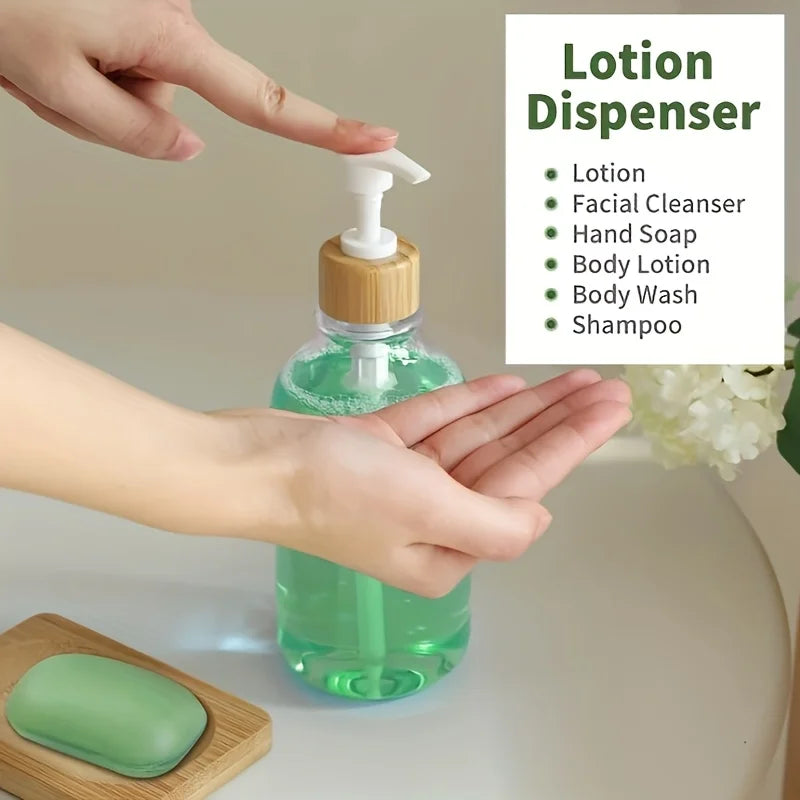 Boho Bathroom Accessories Set, 4PCS Clear Plastic Soap Dispenser, Toothbrush Holder & Canister Set