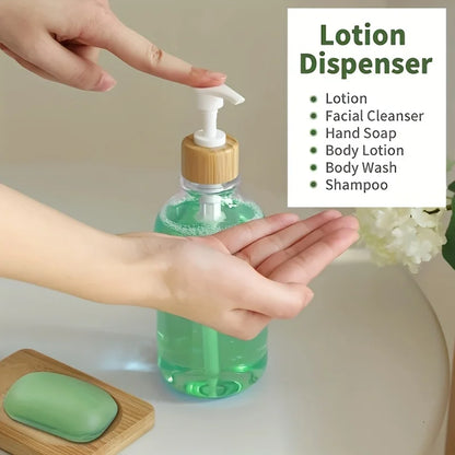 Boho Bathroom Accessories Set, 4PCS Clear Plastic Soap Dispenser, Toothbrush Holder & Canister Set