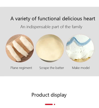 Plastic Dough Scraper Set, 3-Piece Thickened Baking & Cream Decorating Scrapers for Dough, Pastry and Cake