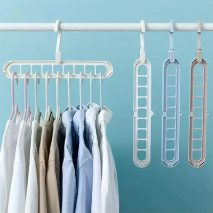 Solid Wood Multi-Hook Clothes Hanger – Vintage Wooden Organizer with 8 Hooks for Underwear & Accessories