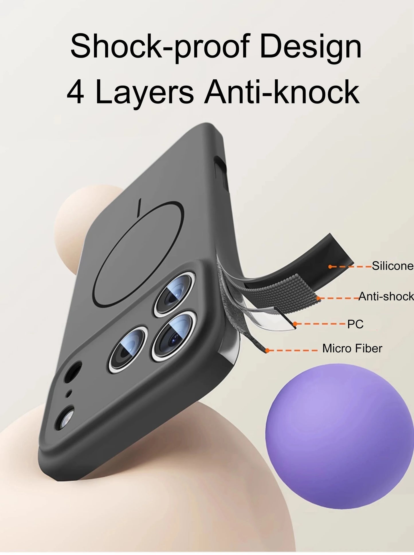 Magnetic Original Liquid Silicone For Magsafe Phone Case For iPhone 17 & 16 Series Skin Feel Soft Cover