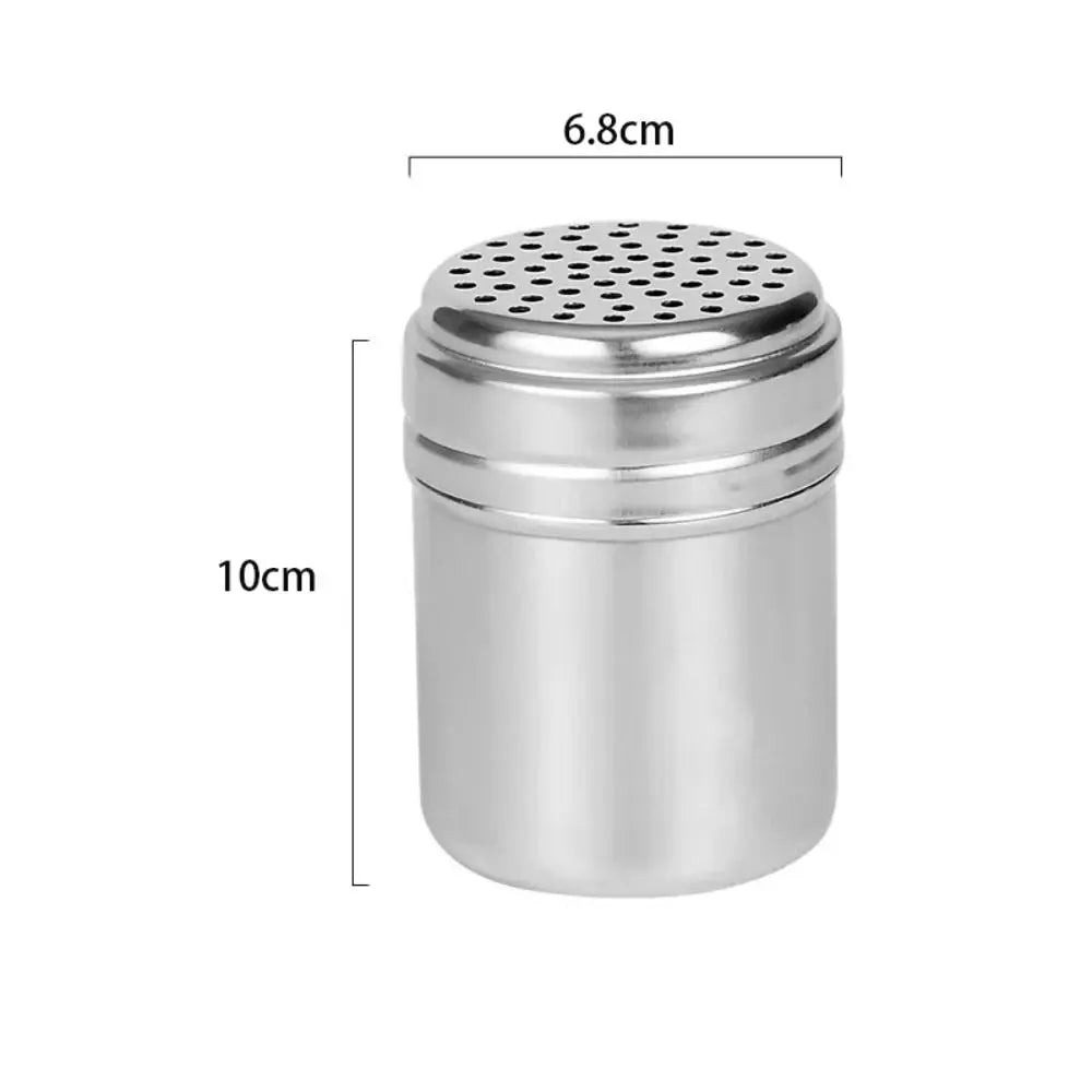 Multi-Purpose Stainless Steel Seasoning Jar – Salt Sugar Bottle with Rotating Cover Spice Pepper Shaker