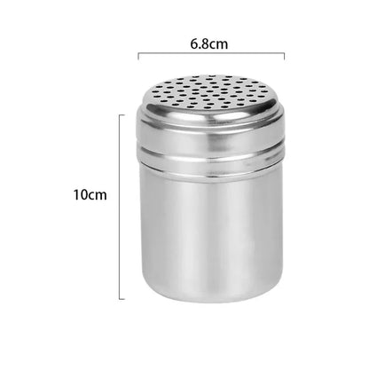 Multi-Purpose Stainless Steel Seasoning Jar – Salt Sugar Bottle with Rotating Cover Spice Pepper Shaker