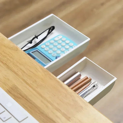 Adhesive Under Desk Drawer Organizer Hidden Table Storage Box Slide Out Tray Simple Sundries Cosmetics Stationery Organizer