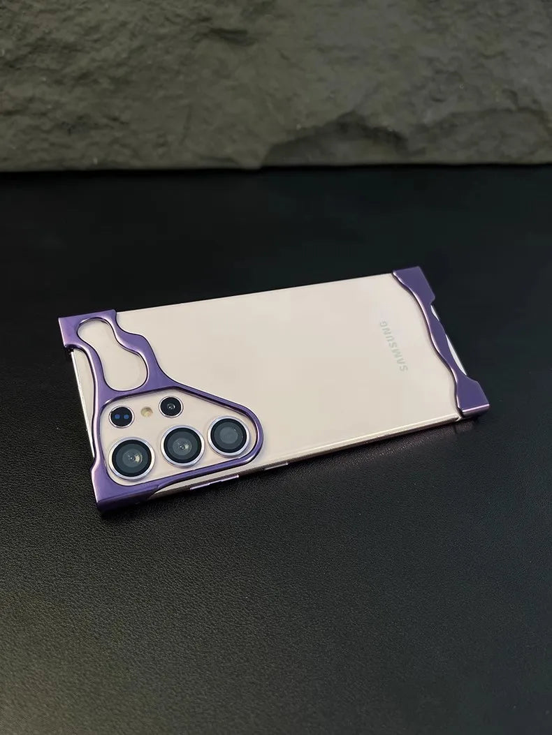 For Samsung Galaxy S25 Series Phone Case Aluminum Alloy Bumper with Lens Film and Corner Protection