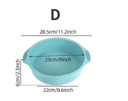 Silicone Cake Baking Mould Set – High-Temperature Resistant Oven Baking Pan for Cake, Bread, Toast, and Muffins