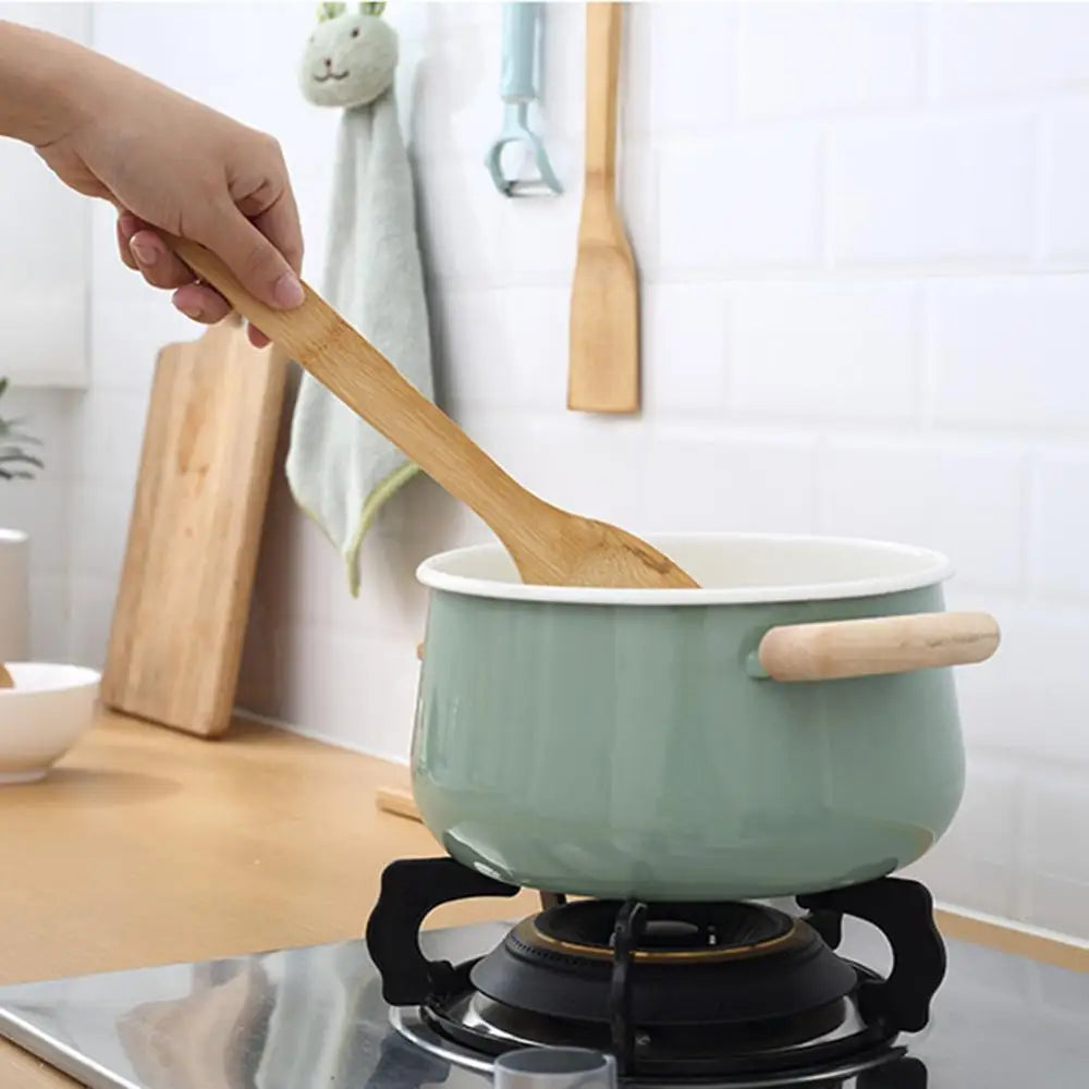Bamboo Spatula – Natural Bamboo Wood Kitchen Spatula Spoon Cooking Utensil for Wok and Food Preparation