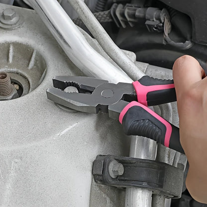 24-Piece Pink Tool Kit for Women, Mini Home Toolbox Set with Hammer, Pliers, Wrench and Screwdriver