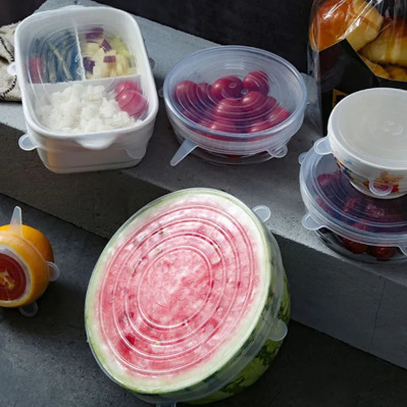 Silicone Stretch Lid – Reusable Food Cover Sealed Bowl Storage Kitchen Accessory
