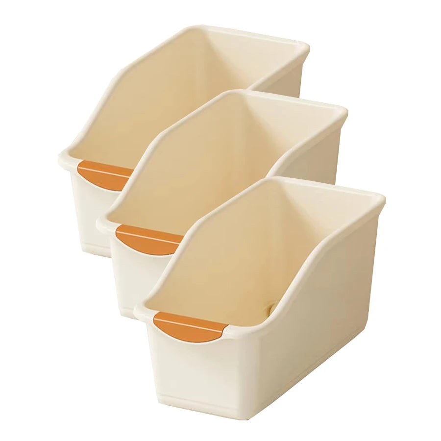 2/3PCS Plastic Under Sink Organizer with Wheels – Rolling Storage Bins for Kitchen Cabinet & Bottle Organization