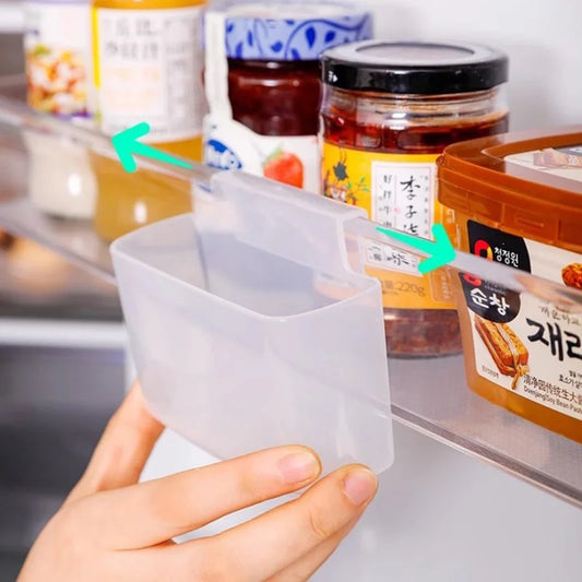 Refrigerator Side Door Storage Box, Wall-Mounted PP Hanging Organizer for Small Items & Cosmetics