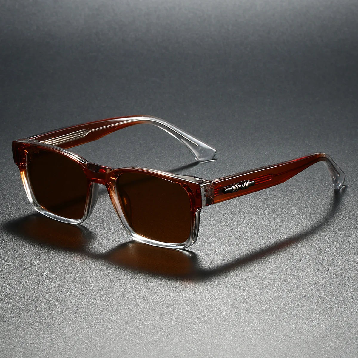 Square Polarized Sunglasses for Men and Women with Metal Core Frame, UV400 Protection, Unisex Fashion Eyewear for Travel, Driving, and Outdoor Activities