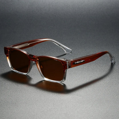 Square Polarized Sunglasses for Men and Women with Metal Core Frame, UV400 Protection, Unisex Fashion Eyewear for Travel, Driving, and Outdoor Activities