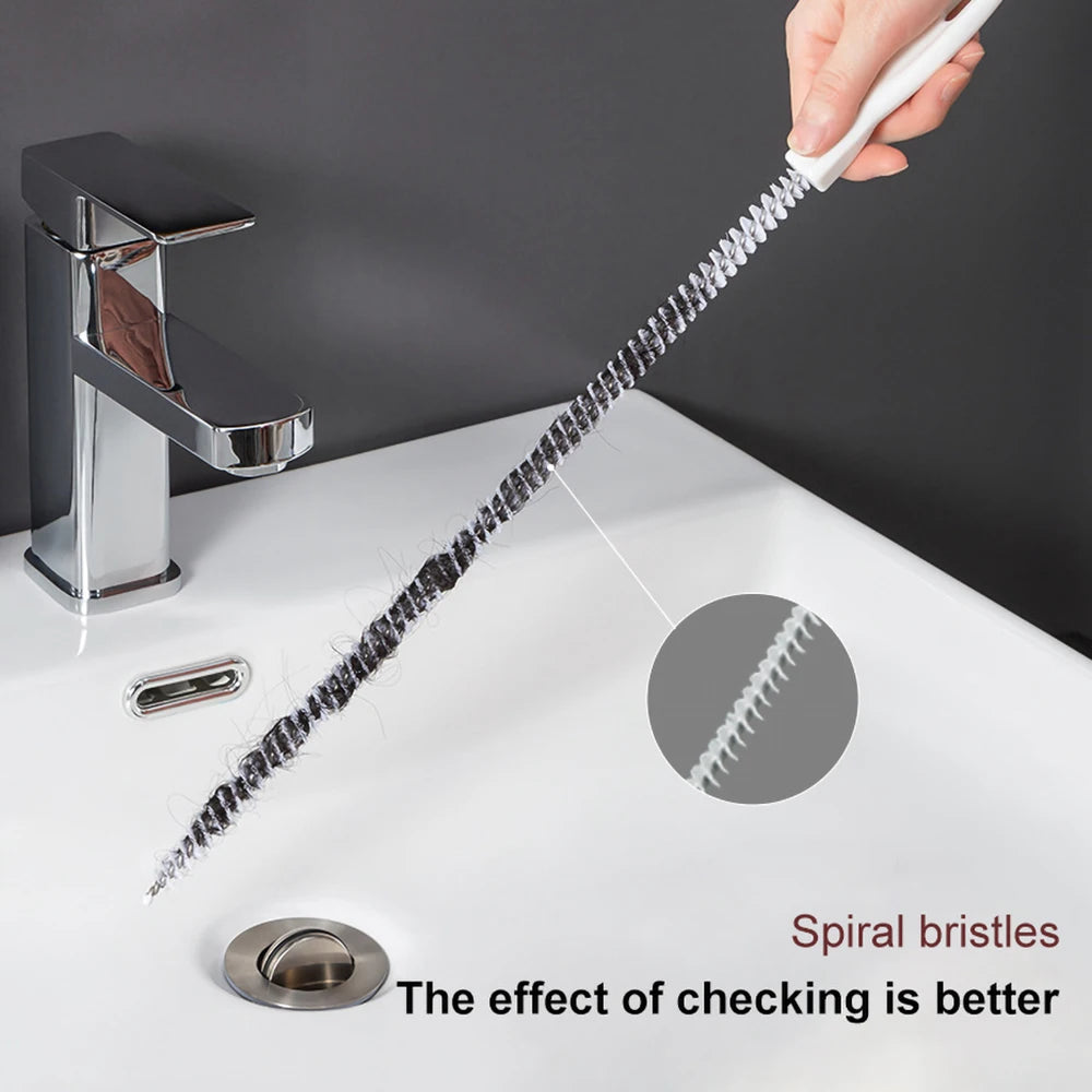 Pipe Dredging Brush – Flexible Drain Cleaner for Bathroom Hair, Sink & Sewer Clog Removal