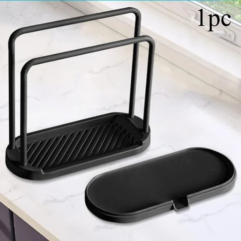 Detachable Kitchen Dishcloth Holder, Sink Sponge & Rag Hanger Storage Rack for Bathroom & Kitchen Organizer