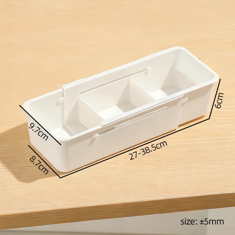 Extendable Drawer Organizer with Adjustable Dividers – Multi-Purpose Storage Box for Home, Office & Kitchen