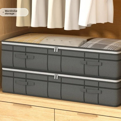 Large Underbed Storage Bag, Foldable Clothes & Quilt Organizer for Bedroom, Dorm & Wardrobe