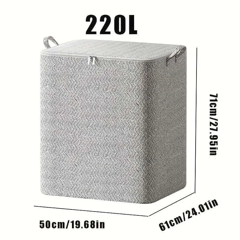 Extra Large Storage Chest with Lid – Heavy-Duty Non-Woven Fabric Organizer for Clothes & Bedding