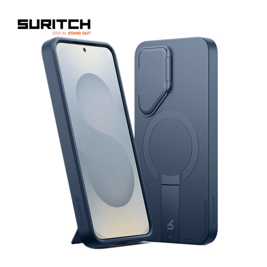 For Samsung Galaxy S25 series Case Magnetic Shockproof Bumper Protective Cover with Camera Cover Adjustable Metal Kickstand