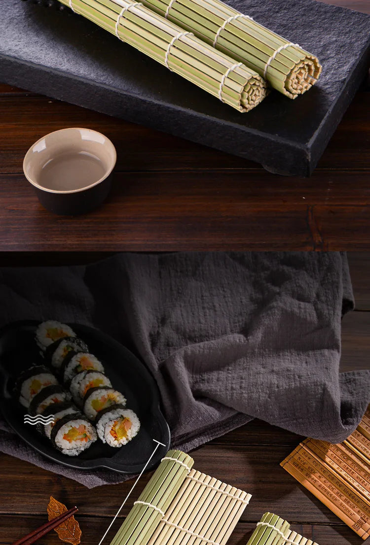 DIY Bamboo Sushi Maker Rolling Mat – Sushi Tools Rice Roller Hand Maker Kitchen Gadget