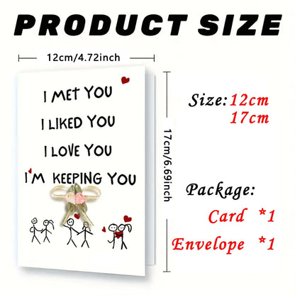 Romantic Birthday and Anniversary Greeting Cards with Personalized Love Messages, Premium Envelope Included, Heartfelt Couple Gift for Him and Her