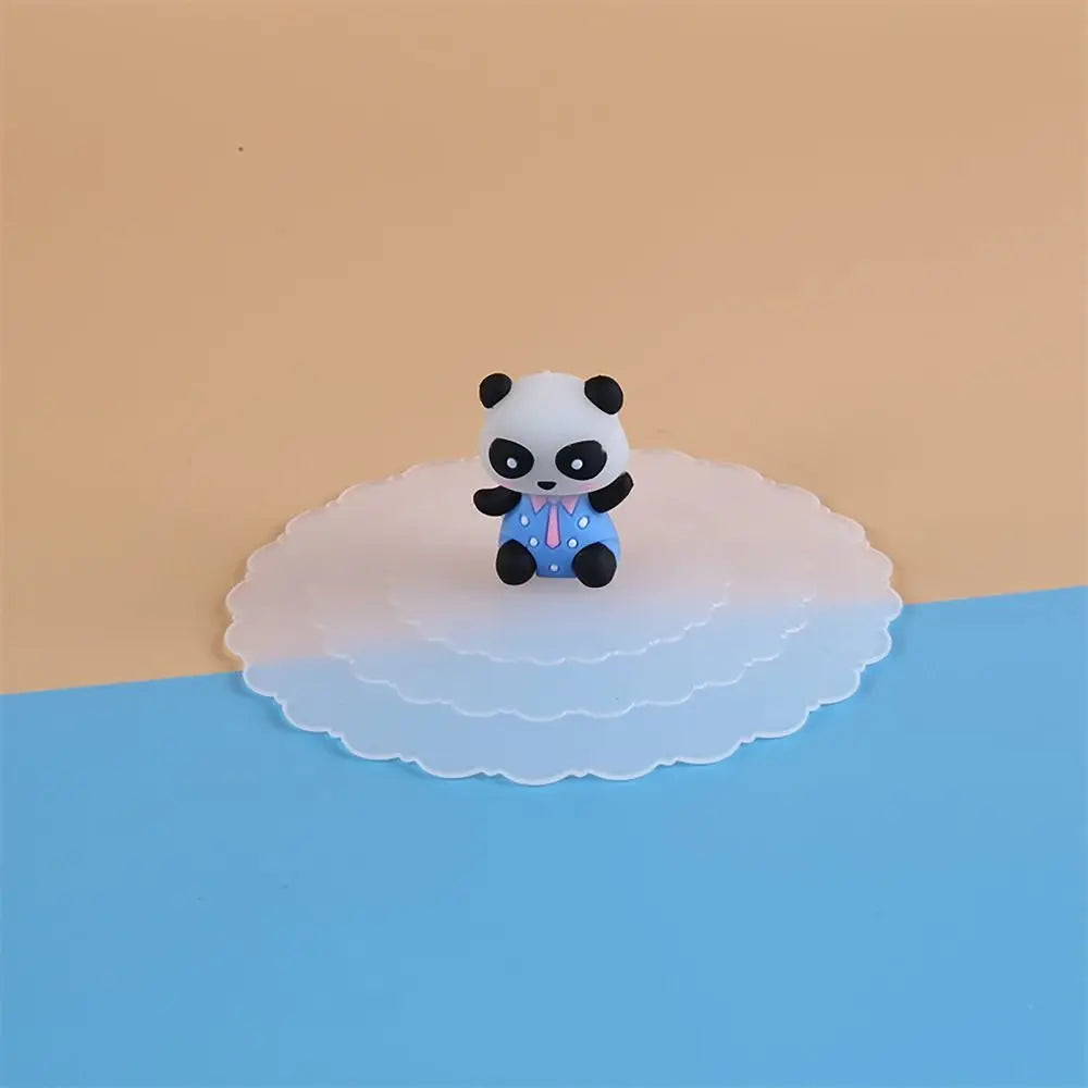 Cartoon Silicone Cup Cover 10cm – Cute Heat-Resistant Leak-Proof Sealed Lid Dustproof Suction Cup Tea Cover