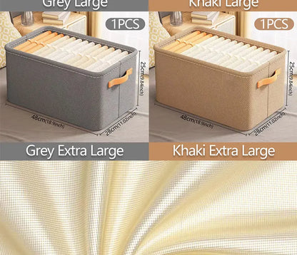 Thickened Foldable Clothes Storage Box – Versatile Closet & Drawer Organizer with Reinforced Handles
