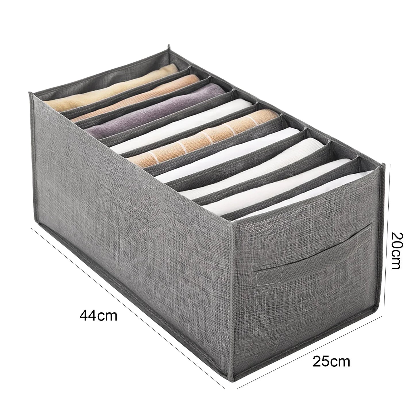 Wardrobe Clothes Organizer Storage Box – Foldable & Washable Jeans and T-Shirt Drawer Organizer