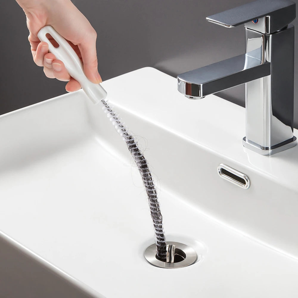 Pipe Dredging Brush – Flexible Drain Cleaner for Bathroom Hair, Sink & Sewer Clog Removal